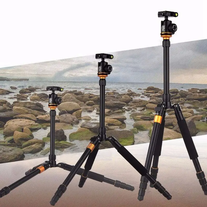  QINGZHUANGSHIDAI Q999S Professional Photographic Portable Aluminium Alloy Tripod Kit Monopod Stand 