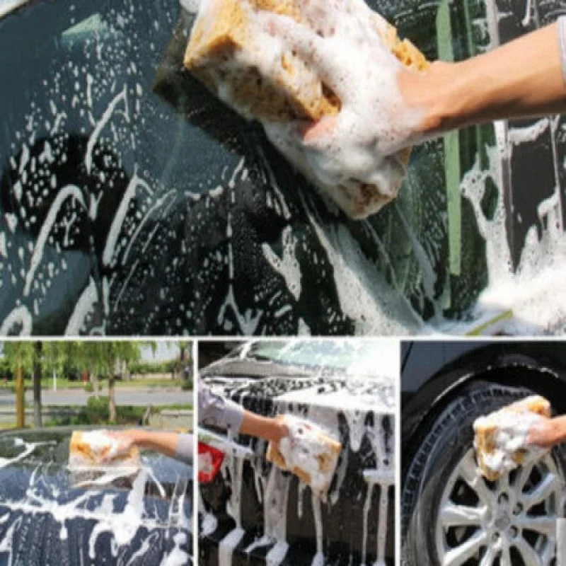 Car Washing Sponge New Practical Yellow Nonslip Sponges Washed Cleaner