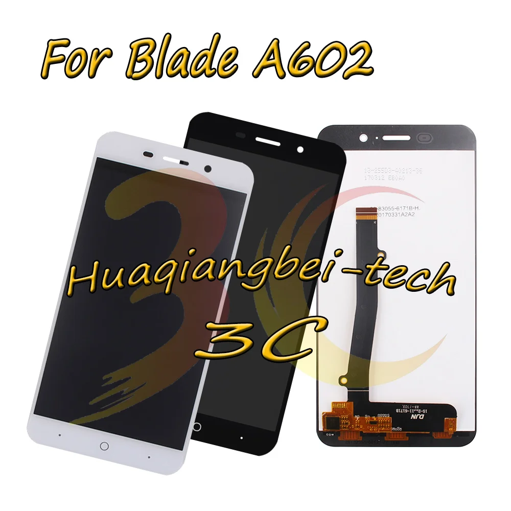 

5.5'' New Black / White For ZTE Blade A602 Full LCD DIsplay + Touch Screen Digitizer Assembly 100% Tested With Tracking