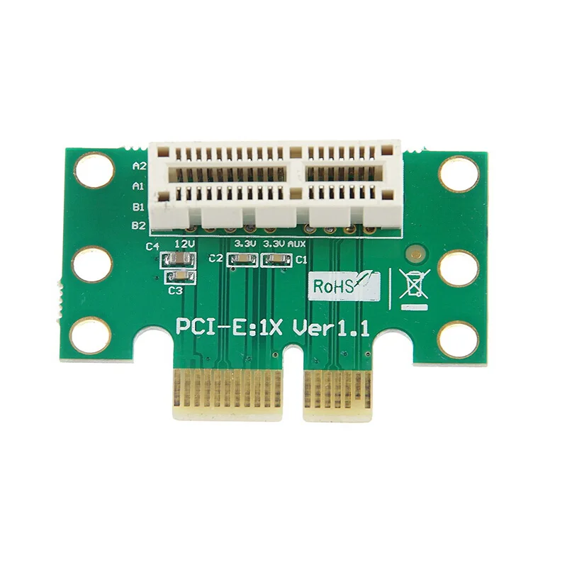 BTBcoin PCI-E PCI Express X1 адаптер Riser Card PCI E PCIE X1 в X1 слот Конвертация карты 90 градусов для серверного корпуса 1U