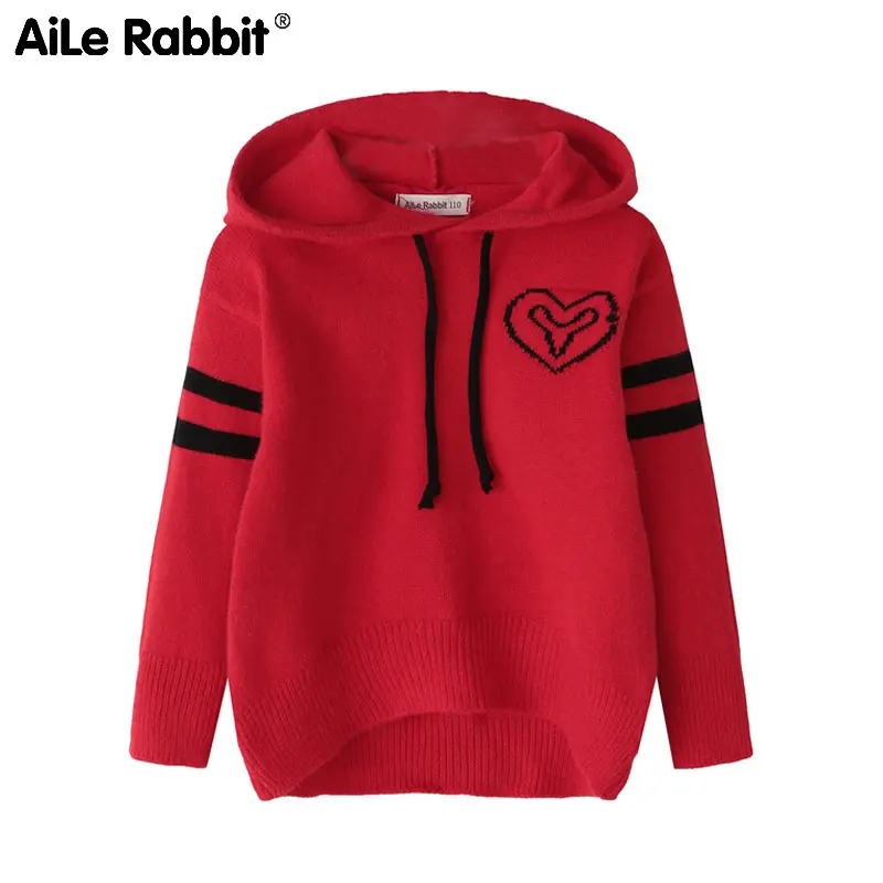 AiLe Rabbit 2018 осень и зима новый свитер с длинным рукавом детская одежда для девочек