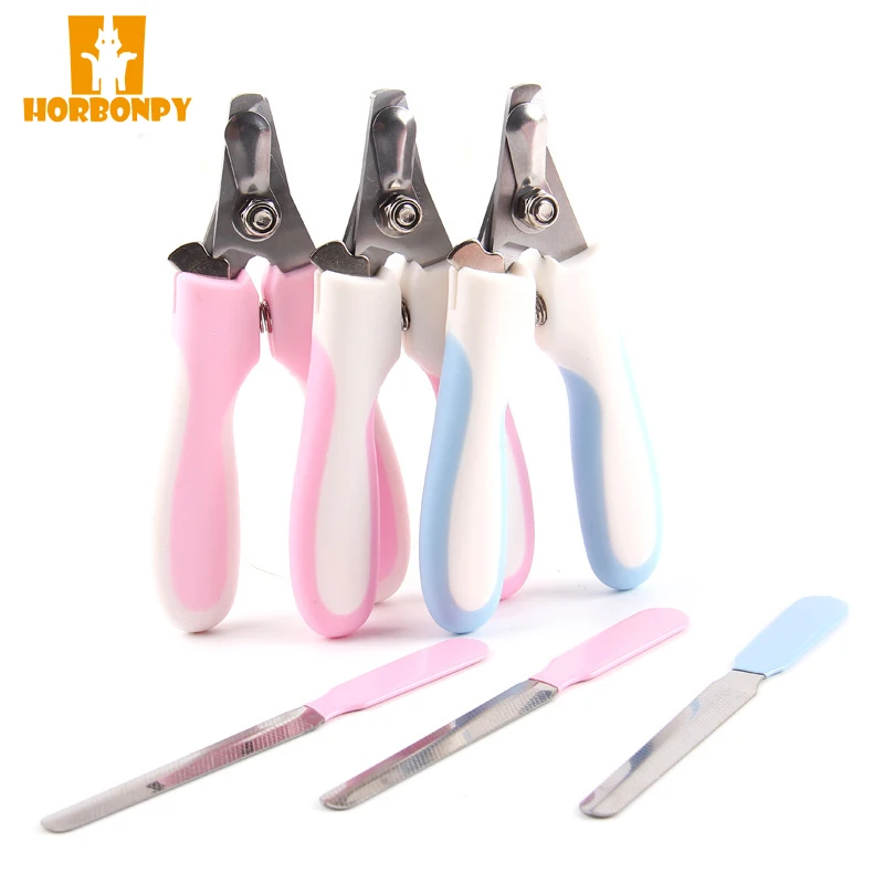 

HORBONPY Sharp Dog Nail Scissors Trimmers Pet Nail Clippers with Safety Claw Guard for Small Large Dogs & Cats Free Nail File