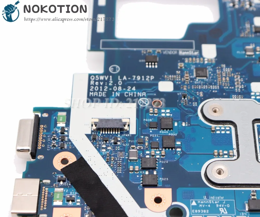 lower price  NOKOTION NB.RZP11.001 Motherboard For Acer aspire V3-571 V3-571G Laptop MAIN BOARD NBRZP11001 Q5WVH