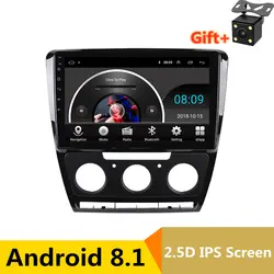 10 "2.5D ips Android 8,1 Автомобильный мультимедийный dvd-плеер gps для Skoda Octavia 2 2010-2013 2014 A5 аудио Автомагнитола