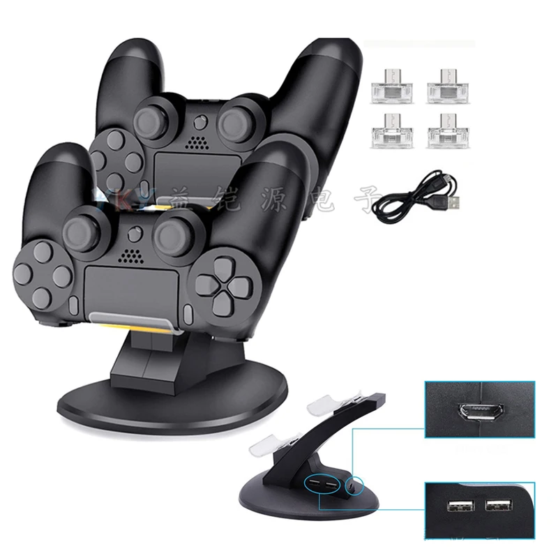 

For PlayStation 4 PS4/PS4 PRO/Slim Controller Charger Dock Stand Charging Holder Station Base With 2 USB For PS4 Accessories