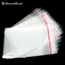 Free Shipping 200 Pcs Clear Self Adhesive Seal Plastic Bags Transparent Opp Packing 9x6cm (Usable Space: 7x6cm)