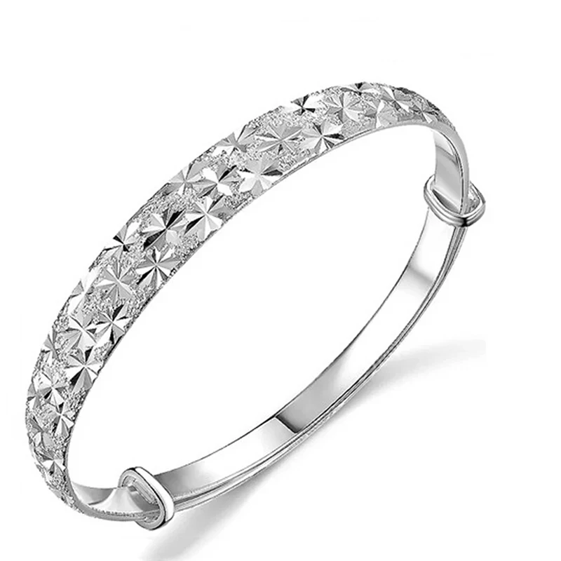 

Women ladies adjustable spark pattern closed lady's bangle bracelets