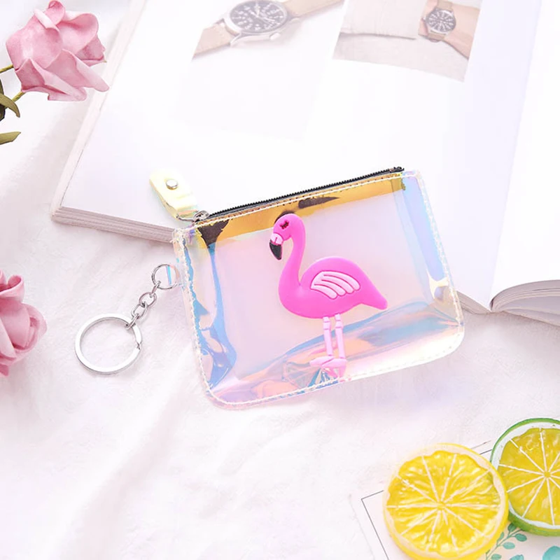 Кошелек XZP с лазерным рисунком для монет креативный совы единорога фламинго