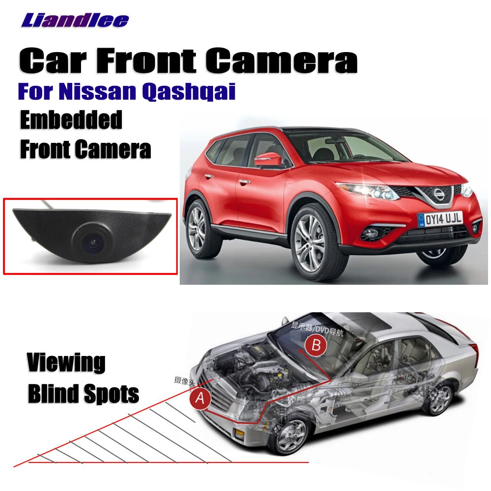 

Car Front View Camera / Cigarette Lighter Switch / 4.3" LCD Screen Monitor / For Nissan Qashqai 2006-2018 J10 NJ10 J11