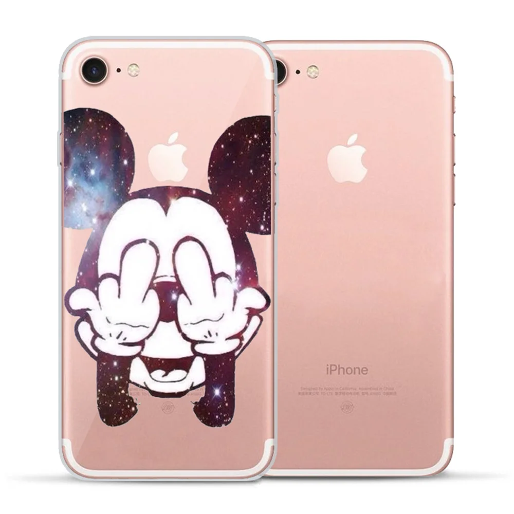 Cute Minnie Soft silicone Case For Funda iPhone 8 case X XS Max XR 6 6S 8 8Plus 5 5S SE Lovely Mickey for coque iPhone X Etui