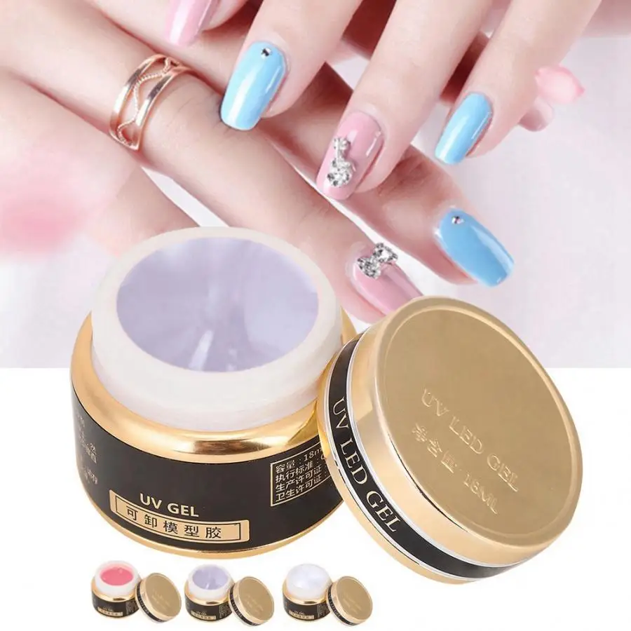 3 Colors Removable Fast Crystal Nail Extension Model Glue Gel Manicure UV Builder Gel n