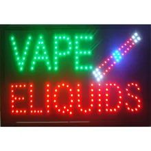 Светодиодная неоновая вывеска для Vape Shop, открытая для использования в помещении, электронная вывеска с жидкостью
