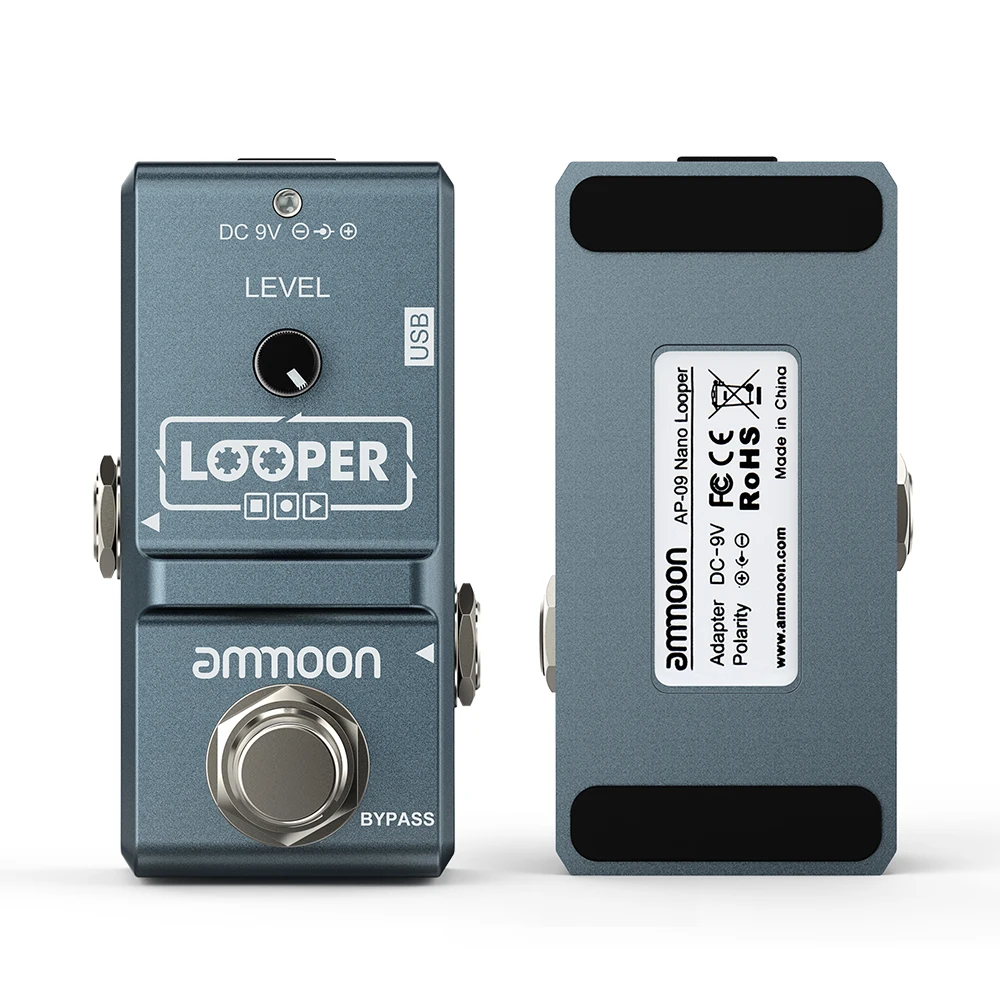 Ammoon AP-09 Nano Loop гитарный эффект педаль петлер электрогитара педаль неограниченное количество накладных 10 минут запись с usb-кабелем