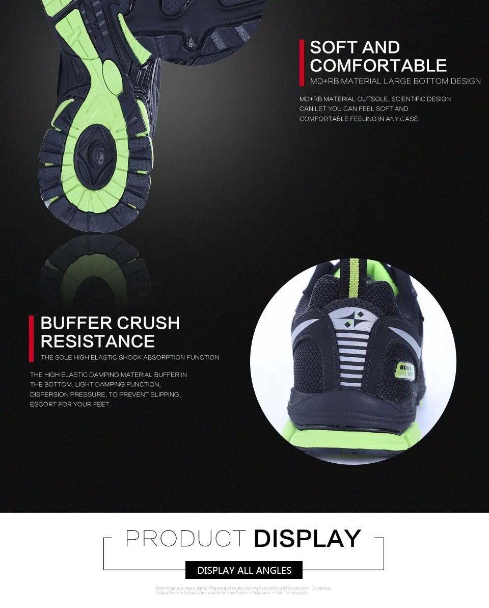 BONA New Arrival Hot Style Men Running Shoes Lace Up Breathable Comfortable Sneakers Outdoor Walking Footwear Men Free Shipping