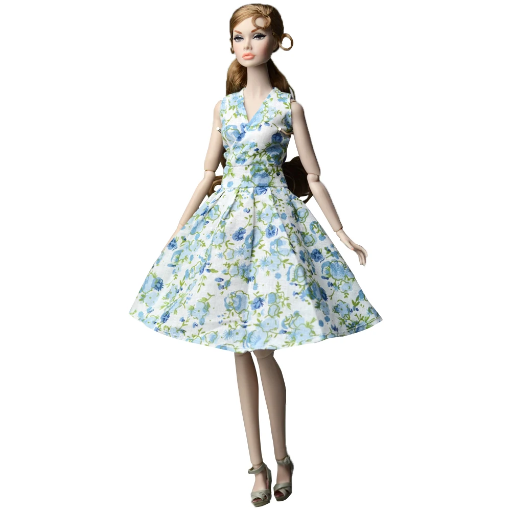 

NK 2019 Newest Doll Dress Beautiful Handmade Party Clothes Top Fashion Skirt For Barbie Noble Doll Best Child Girls'Gift 003C