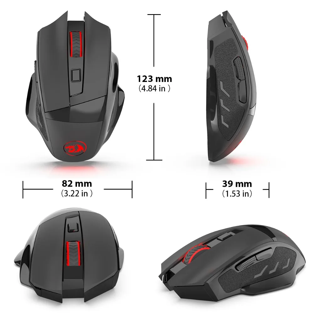 Беспроводная мышь Redragon M653 2 4G профессиональная игровая с 6 кнопками оптический