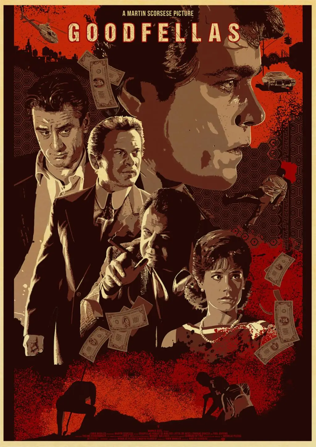 Постер из фильма Goodfellas ретро постер печатает Высокое качество наклейки на стену для гостиной украшения дома