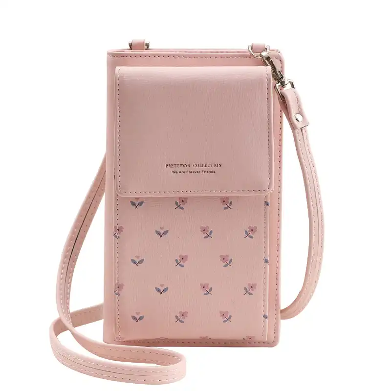 Fashion Printing Flower Women Wallet Multifunction Phone Mini Shoulder Bags Young Purse Brand Crossbody