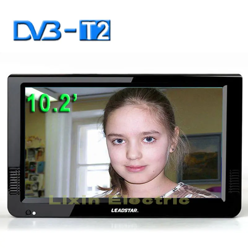  2016 New HD TV 10.2 Inch Digital And Analog TV Receiver And TF Card And USB Audio And Video Playback Portable DVB-T2 Television 