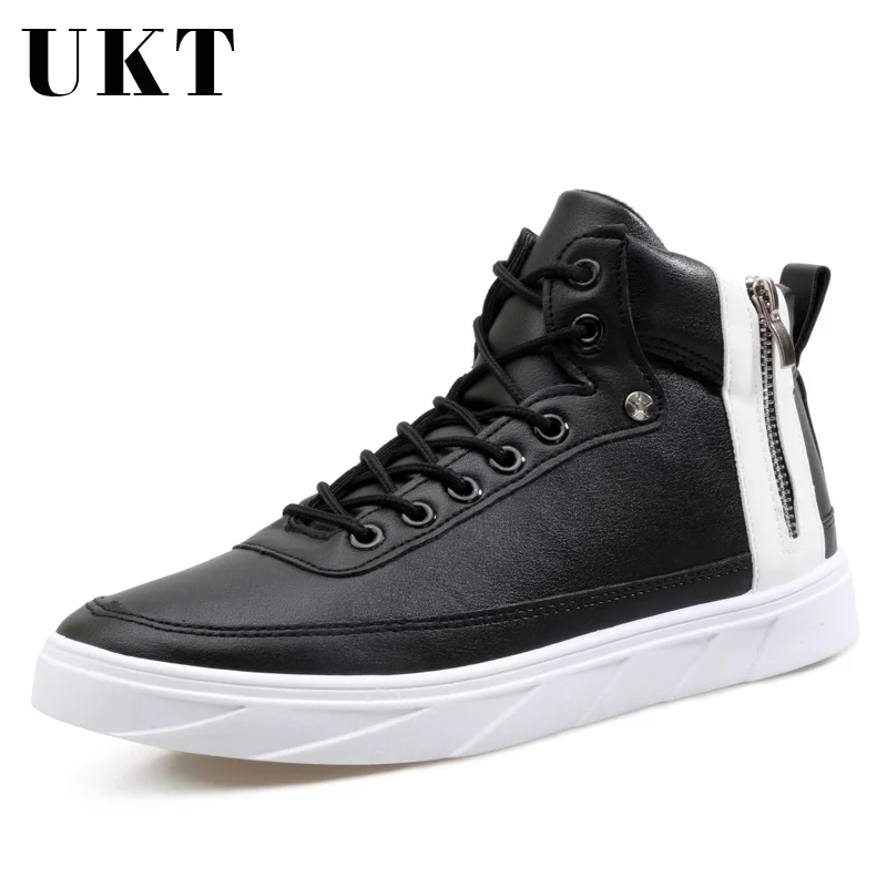 

Autumn and Winter Boots Men Work Safety Shoes Patent Leather Lace-up Men Shoes Fashion Motorcycle Ankle Boot Mens Sneakers