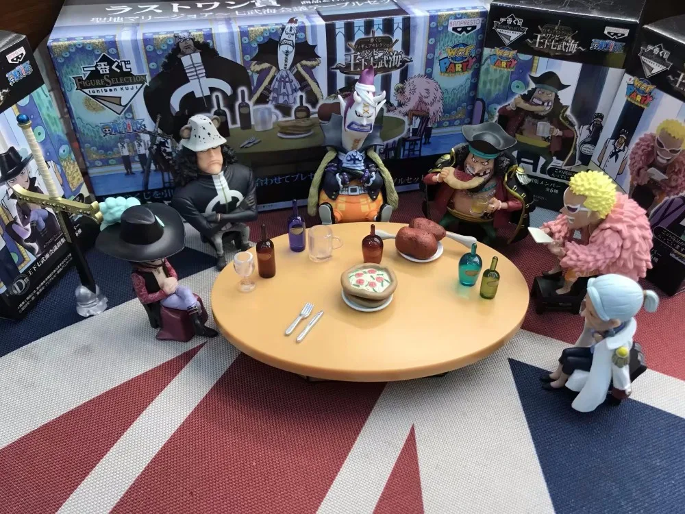 6 шт./компл. one piece Dracule Mihawk Doflamingo аниме фигурку ПВХ Новая коллекция Коллекция