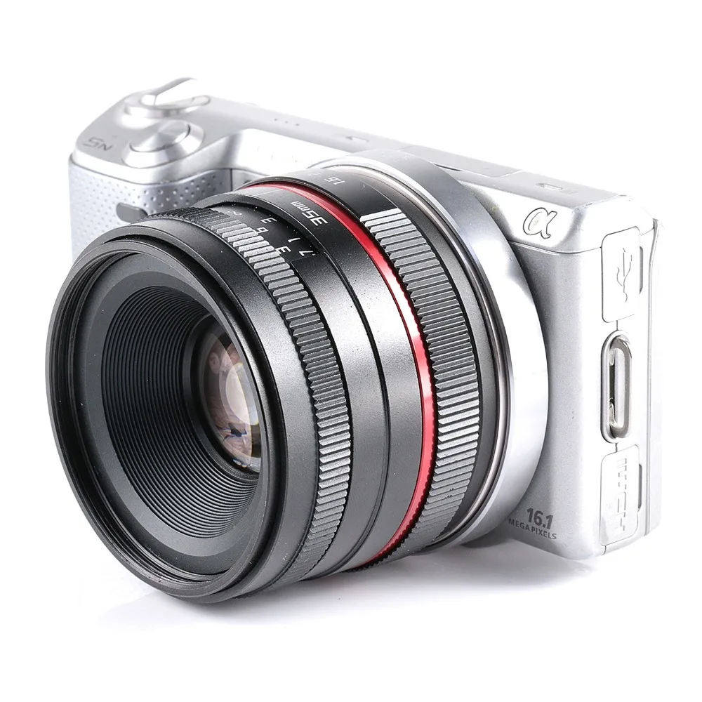 35 мм F1.6 маленький широкоугольный ручной aps c объектив камеры для sony E Mount NEX 5T A6300 A6000
