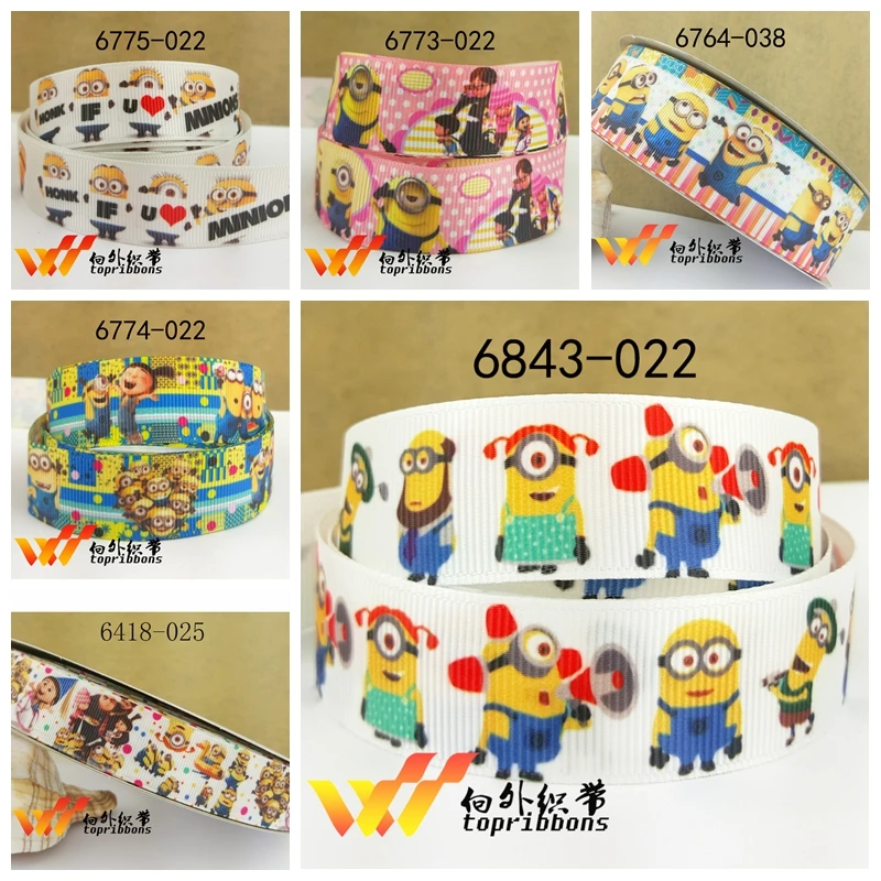 Minions Girls 3/" grosgrain ribbon 2 yrds listing