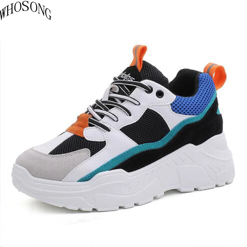 

Trendy Women Sneakers Thick Sole Ladies Platform Shoes Web Celebrity Chunky Dad Sneakers Chaussures Femme Buty Damskie M105