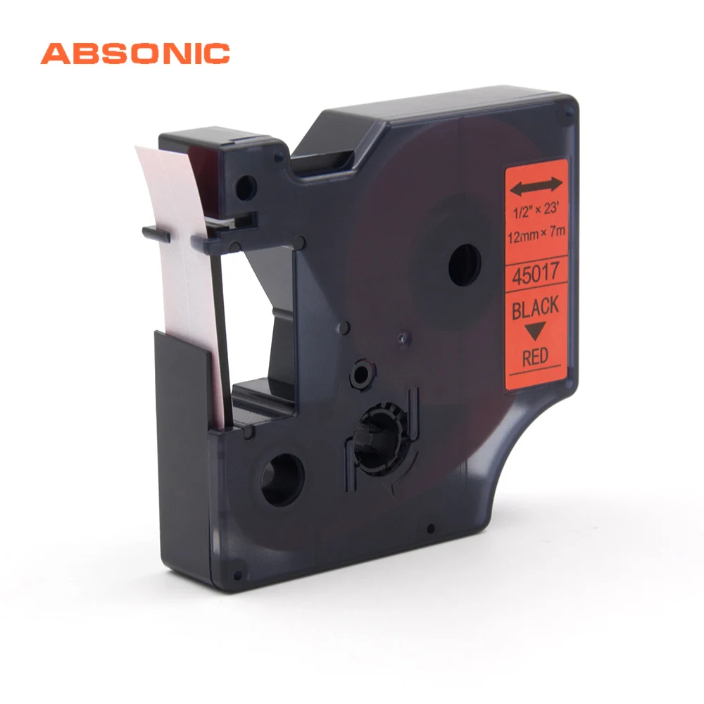 Absonic 1pcs 45017 A45017 Compatible Dymo D1 Manager 12mm Black on Blue Printer Label Ribbons for LabelManager 160 280 210 |