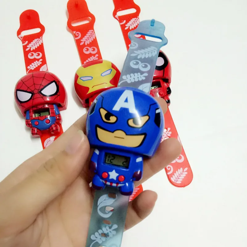 1 шт. Детские часы с героями мультфильмов Железный человек пауки капитан старого