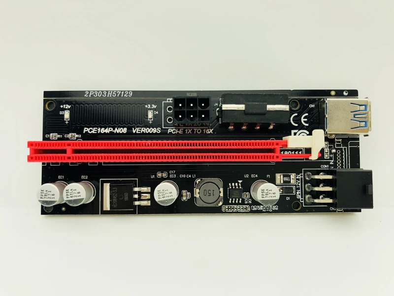 50 шт. VER 009S Райзер PCI E 1X до 16X LER карта расширения Express адаптер USB 3 0 кабель питания