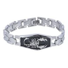 Мужские панк титановые стальные звенья цепи браслеты и браслеты мужские манжеты браслет мотоцикл велосипед цепи браслеты ювелирные изделия