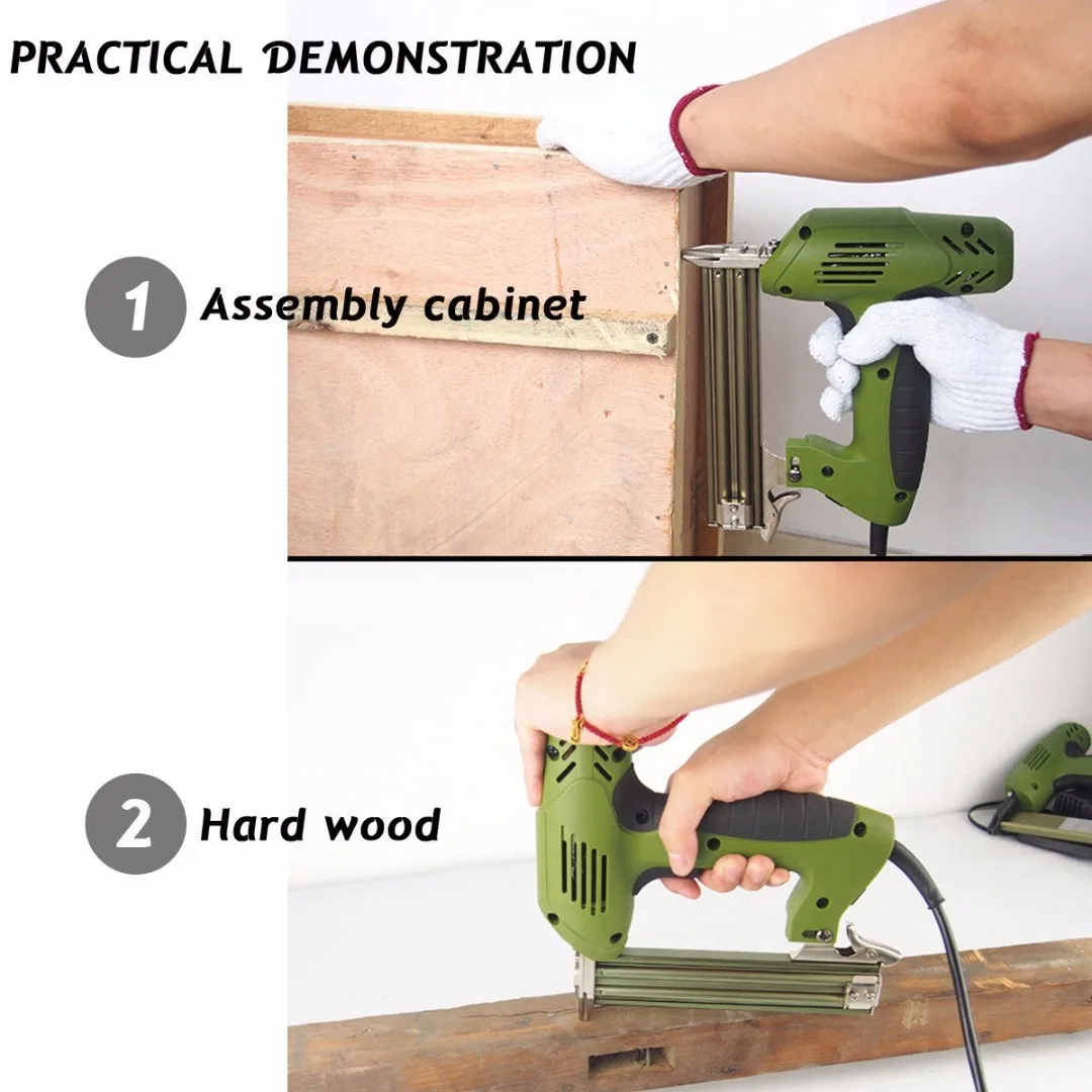Electric Staple Straight Nail 10-30mm Special Use 30/min Woodworking Tool Green