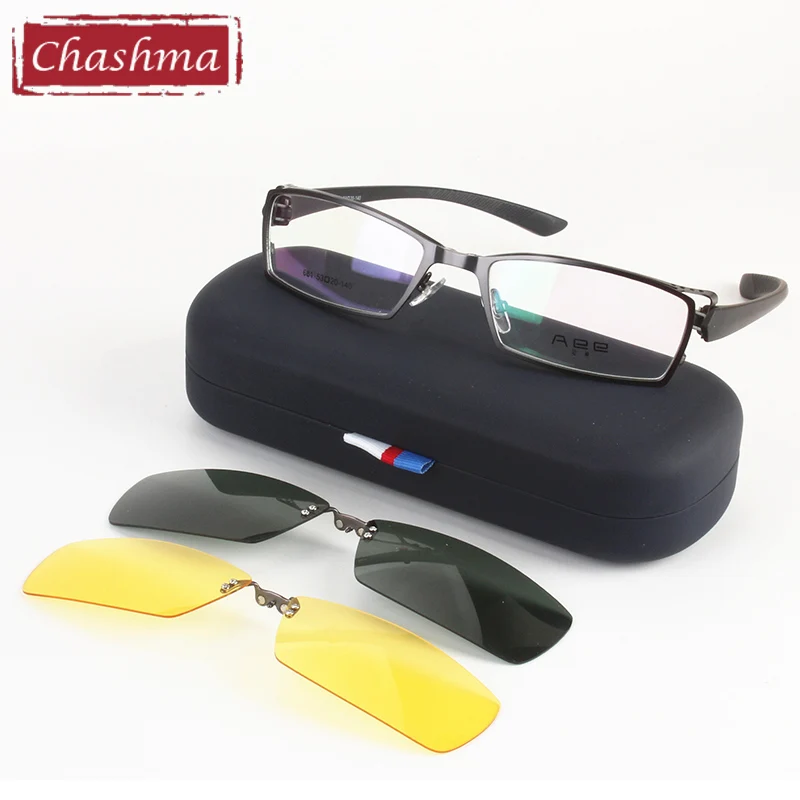 Men s Eyeglasses Driving and Fishing Myopia Frame Top Quality Day and Night Polarized Sunglasses Prescription