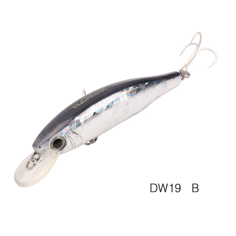DW19-B TSURINOYA для рыбалки приманки DW19 80 мм 14g Depth1.0m опускается на дно рыба приманка приманки жесткая приманка искусственных приманки - Цвет: DW19-B