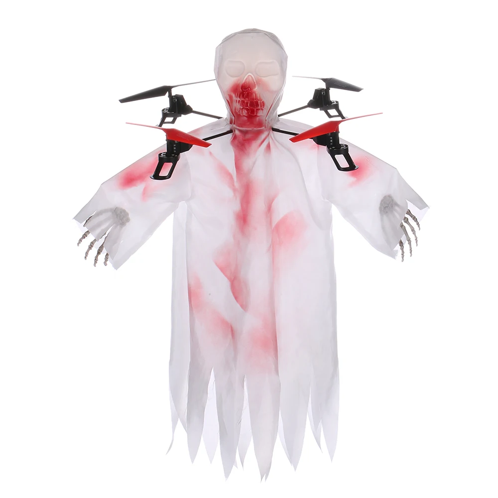 Halloween RC font b Drone b font Horrible Creepy Toothy Ghost Head Skull Quadcopter 2 4G