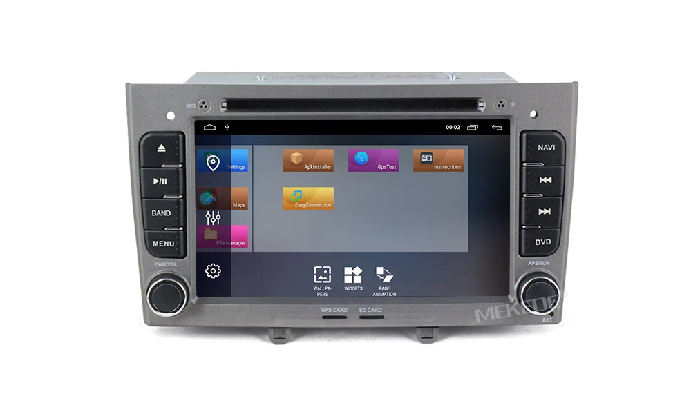 Perfect MEKEDE 2 din car dvd player Android 9.1 autoradio multimedia player for PEUGEOT 308 2007-2013,408 2011-2014 with gps navigation 15