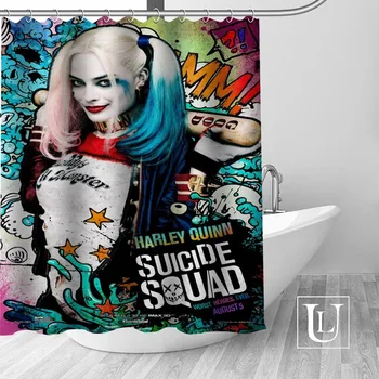 

Harley Quinn Shower Curtains Custom Design Creative Shower Curtain Bathroom Waterproof Polyester Fabric