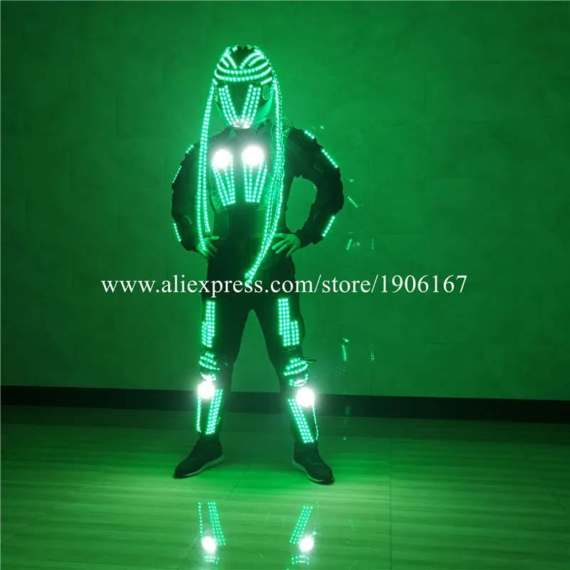 Светодиодный RGB свет мигает костюмы для танцоров светодиодный световой растет робот костюм для вечерние производительность электронная музыкального фестиваля DJ шоу