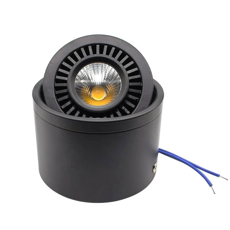 Современные поверхностного монтажа черный корпус COB свет 5 Вт/7 Вт/9 Вт/20 Вт led лампа AC85-265V пятно света с led driver высокого качества лампа