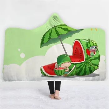 

SOFTBATFY Cartoon Children Hooded Blanket Fleece Throw Blanket Dropshipping
