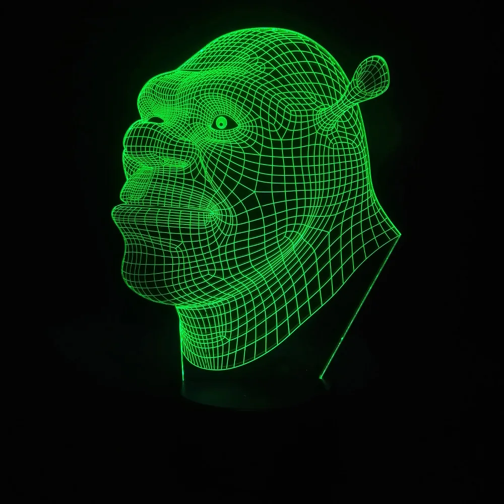 Luzes da Noite dos desenhos animados shrek 3d Function 3 : Stage Lighting Effect/wedding Decor/house Decoration