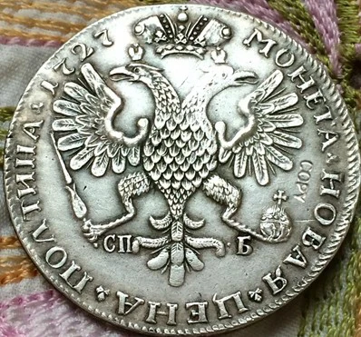 

wholesale russia 1727 copy coin 100% coper manufacturing silver-plated old coins