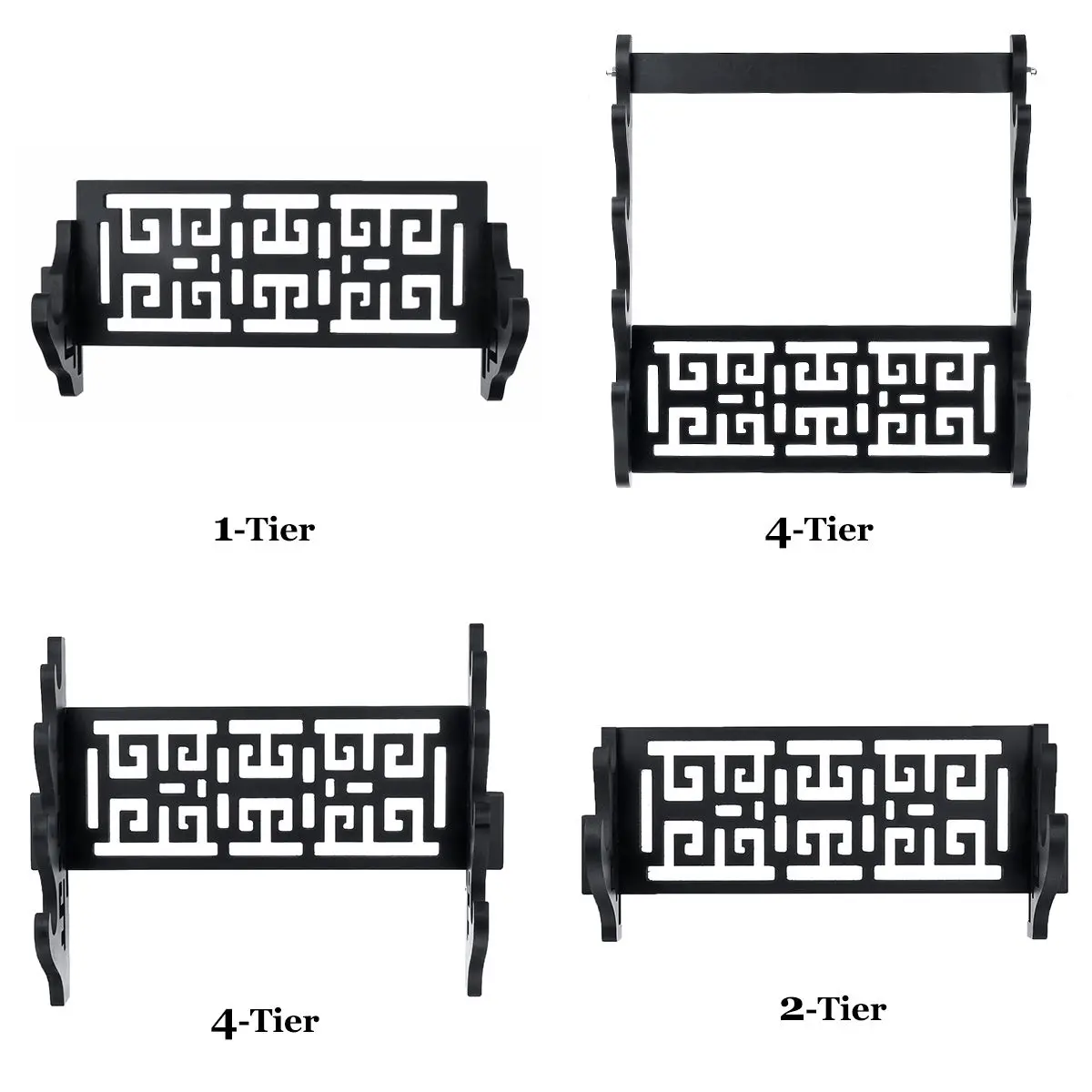 1/2/4-ярусный выставочный стенд, пластичный монтаж, меч самурая держатель катаны стенд Винтаж домашний декор деревянная вешалка настенная декоративная ремесла Дисплей кронштейн стеллаж для выставки товаров