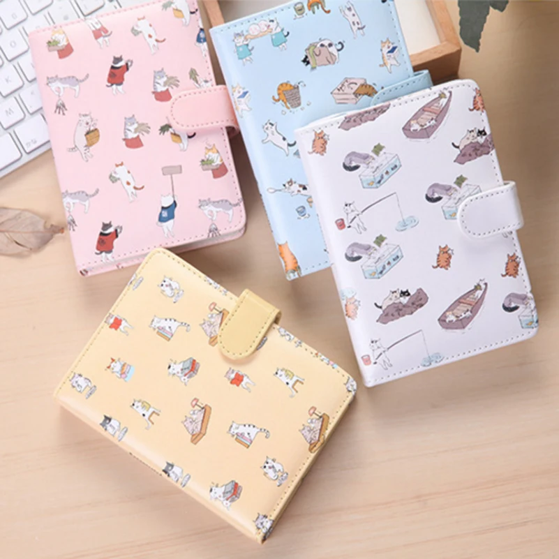 Kawaii Cute Cat PU Leather Notebook Time Planners Schedule Agenda Cute ...