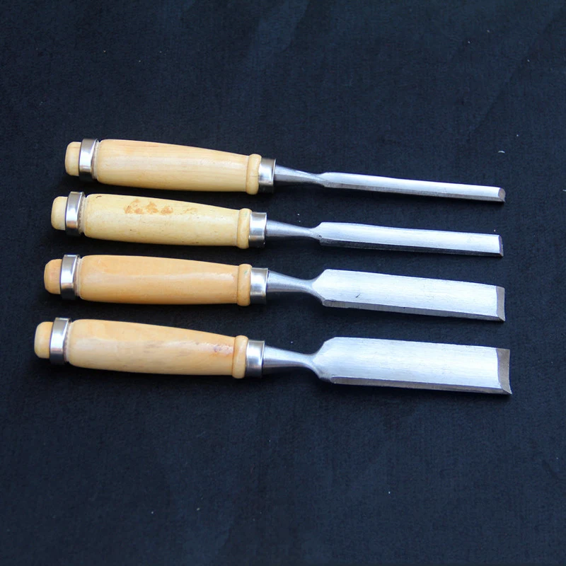 5pcs/Set Professional Chisel Set Tool Mn Steel Half Round Shape Wood