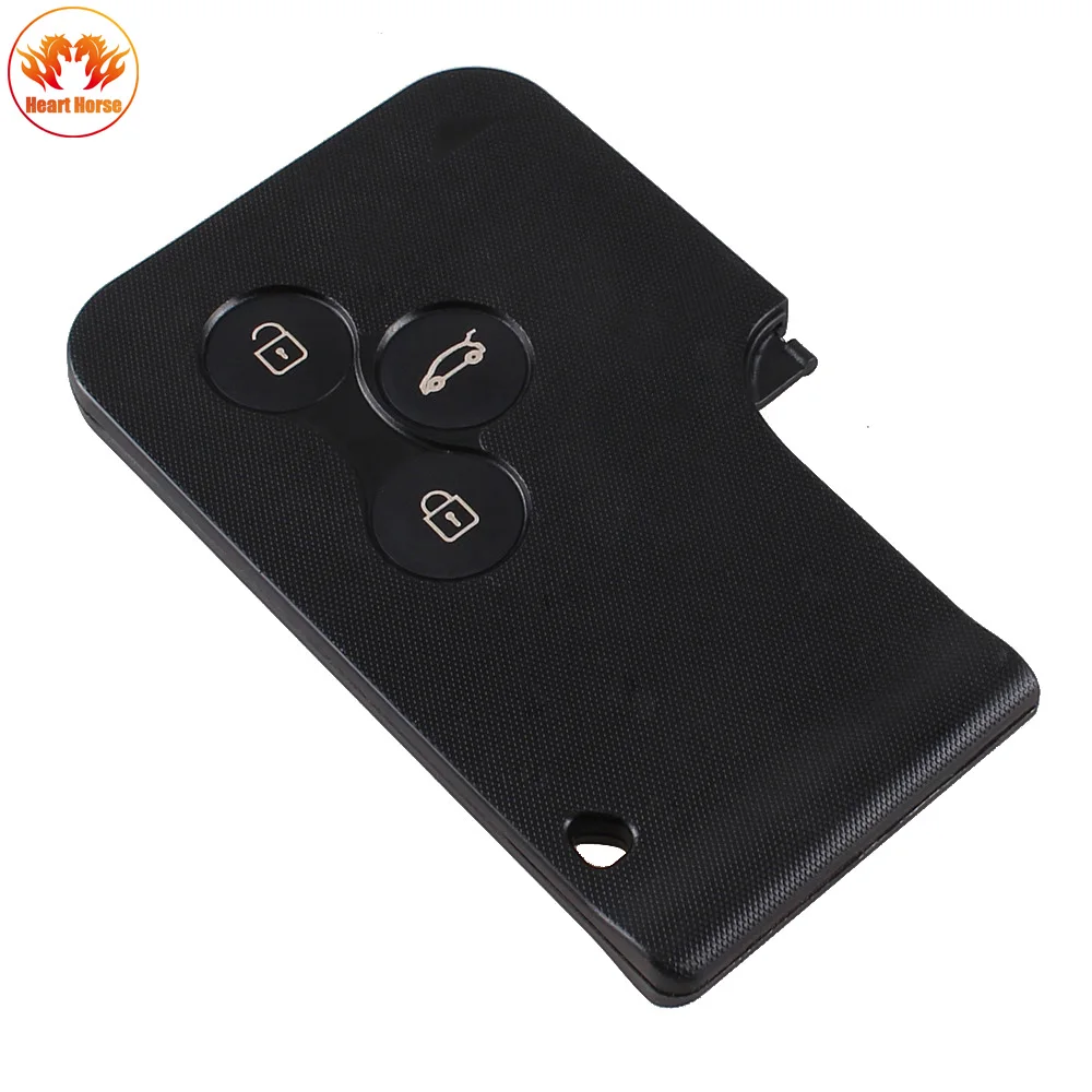 3 Buttons Key Card Case For Renault Clio Megane Scenic