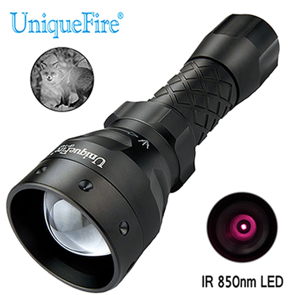 UniqueFire 1407 IR 850NM 3 Mode LED Night Vision Flashlights 38mm lens