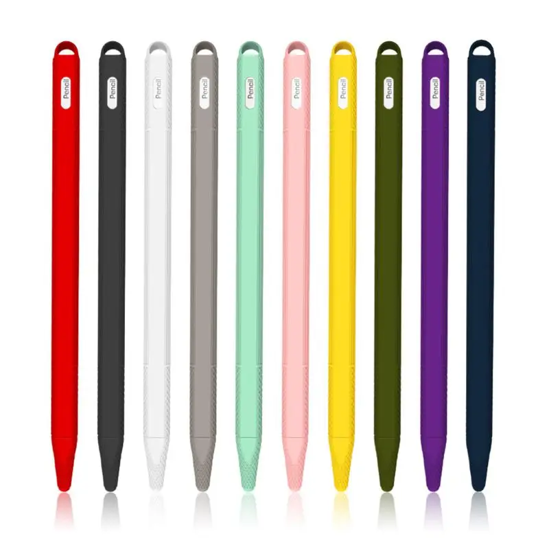 Tablet Touch Stylus Pen Protective Cover Case Pouch Soft Silicone Anti-Slip Tips Cap Sleeve for Apple Pencil 2