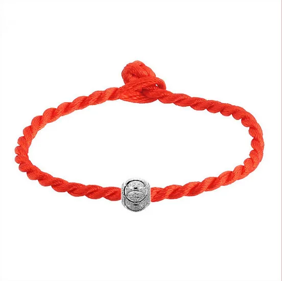 2015 red string editing simple and stylish woman with transfer beads bracelet wholesale Free shipping